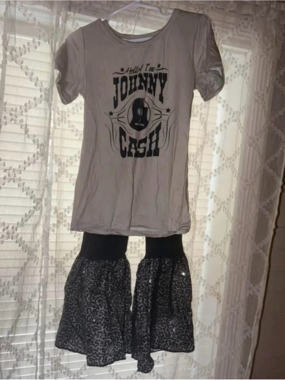 Johnny Cash Graphic Tee for Kids - White